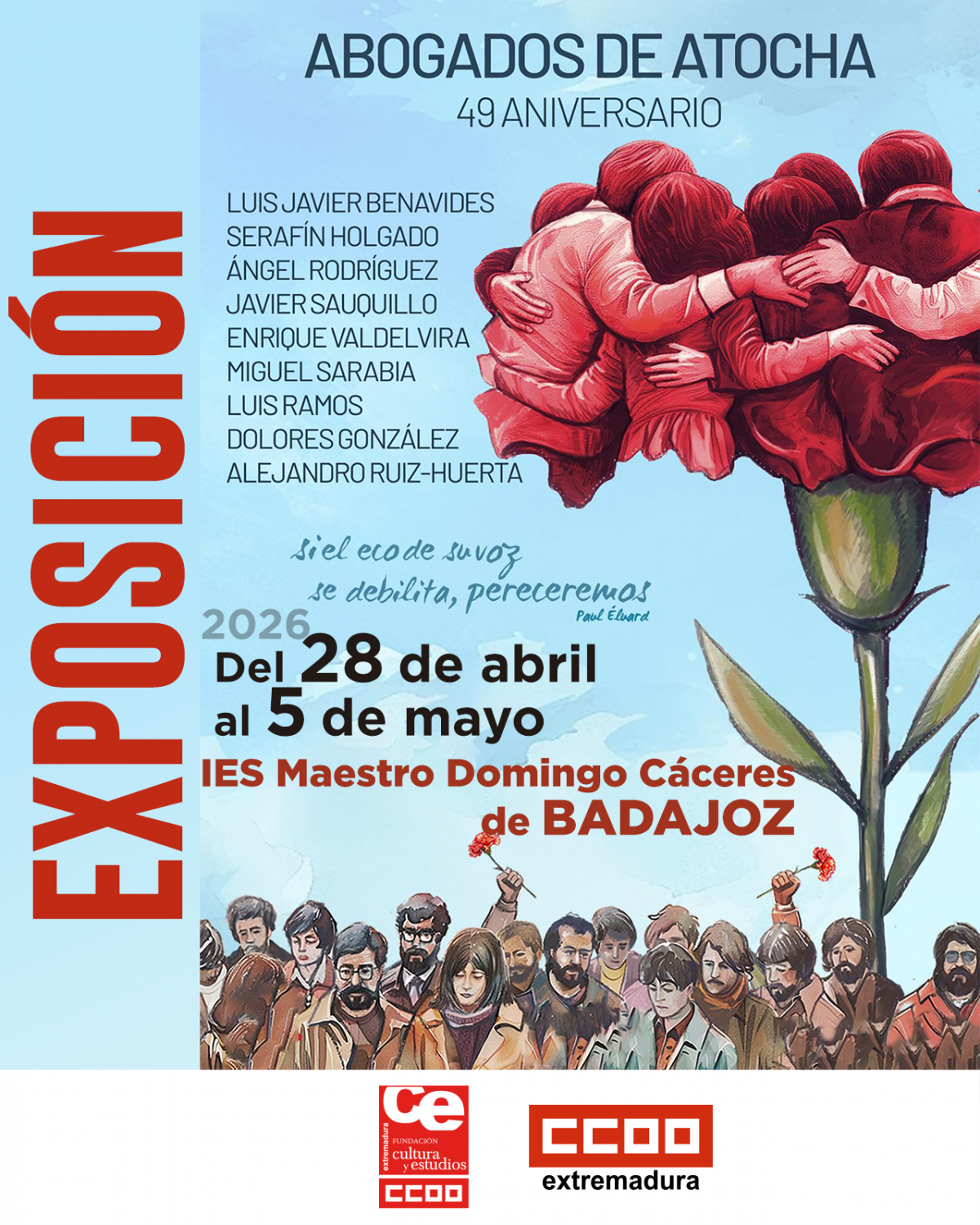 Exposición en IES Maestro Domingo Cáceres de Badajoz