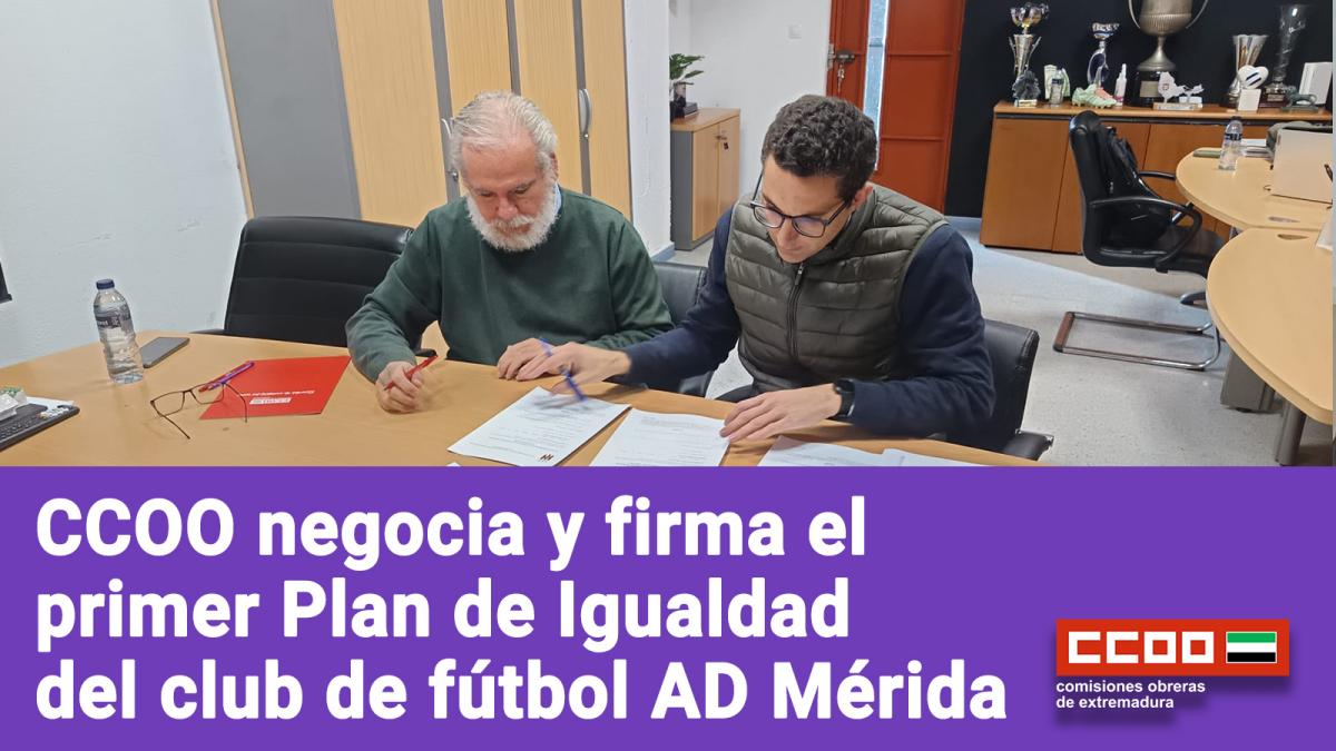 Firma del Plan de Igualdad del AD Mérida