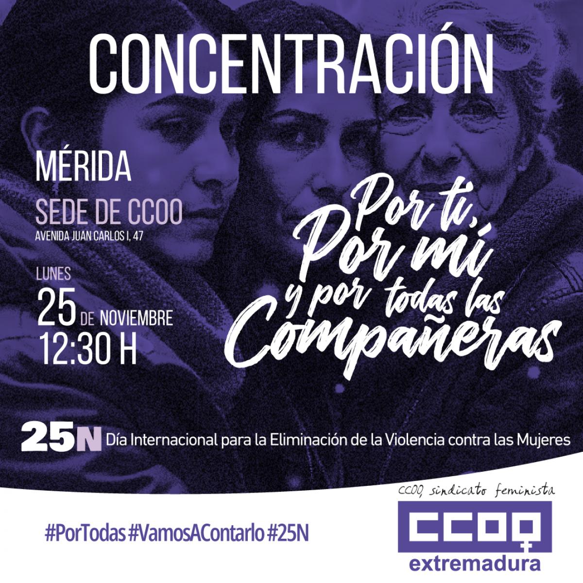 Cartel de la Concentracin de CCOO 25N 2024