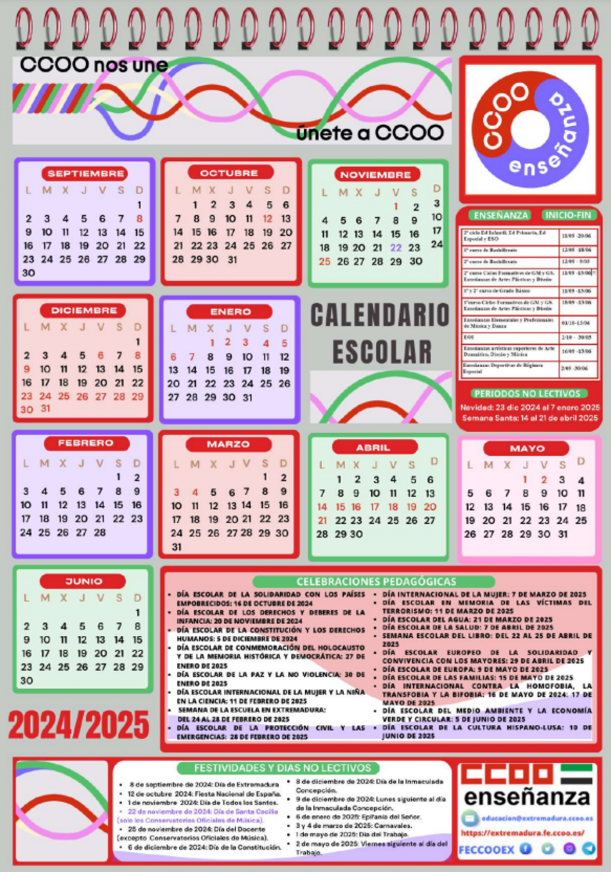 Calendario escolar 2024