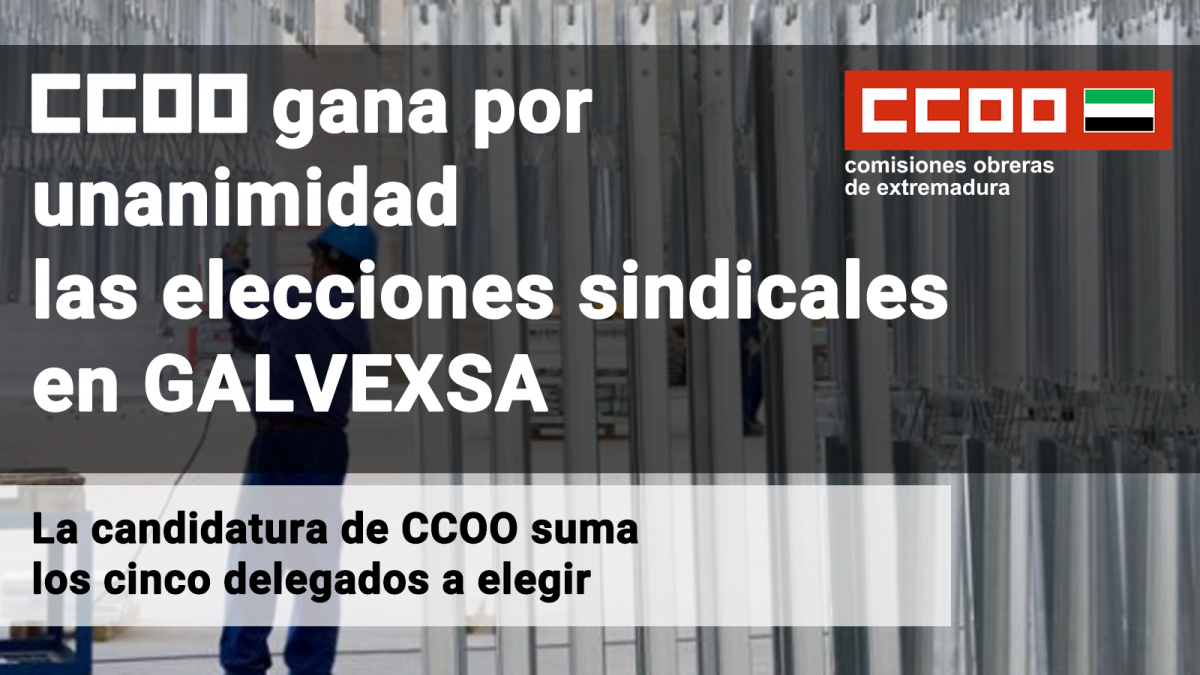 CCOO gana por unanimidad las elecciones sindicales en GAVELXA