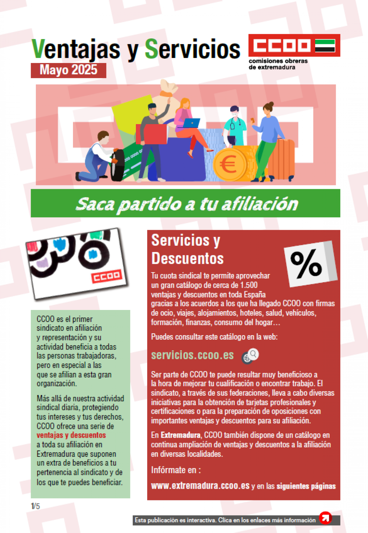 VENTAJAS Y SERVICIOS A LA AFILIACIN EN EXTREMADURA - MAYO 2025