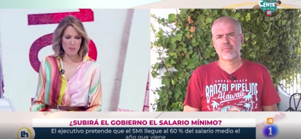 Unai Sordo en TVE: "Es absolutamente imprescindible subir el Salario Mínimo Interprofesional”