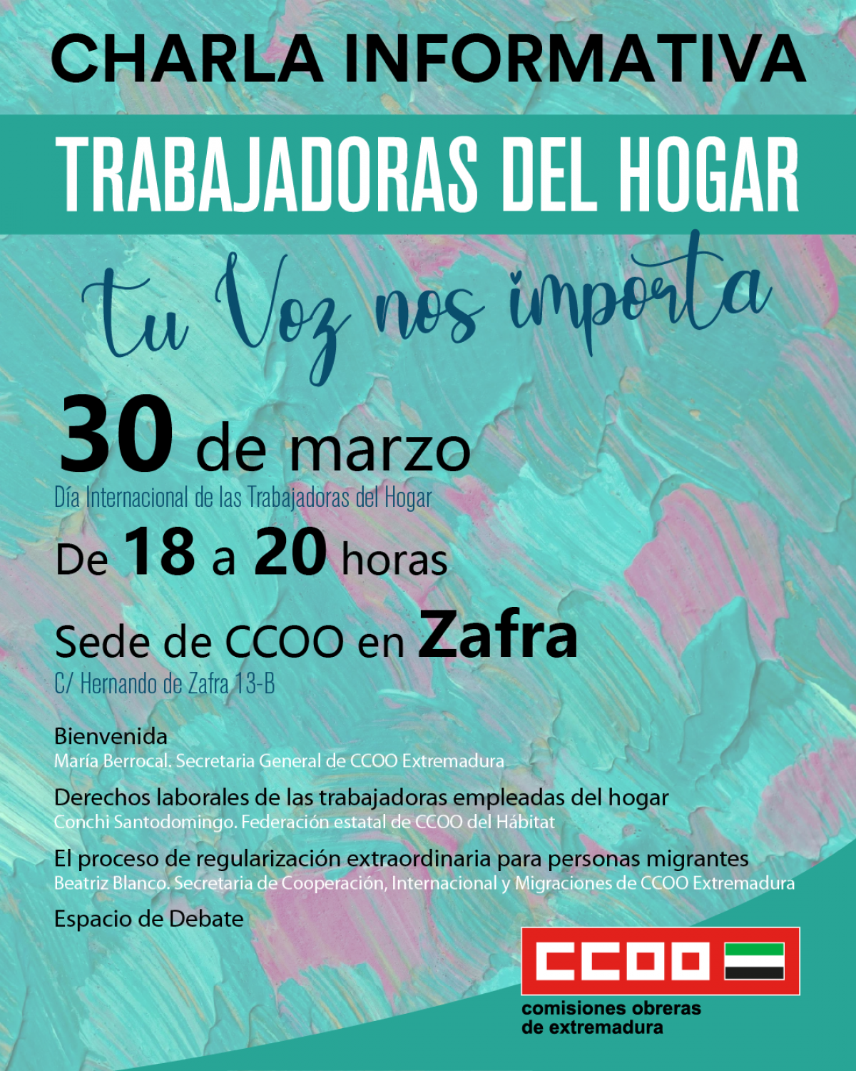 Charla informativa sobre los derechos de las trabajadoras del hogar