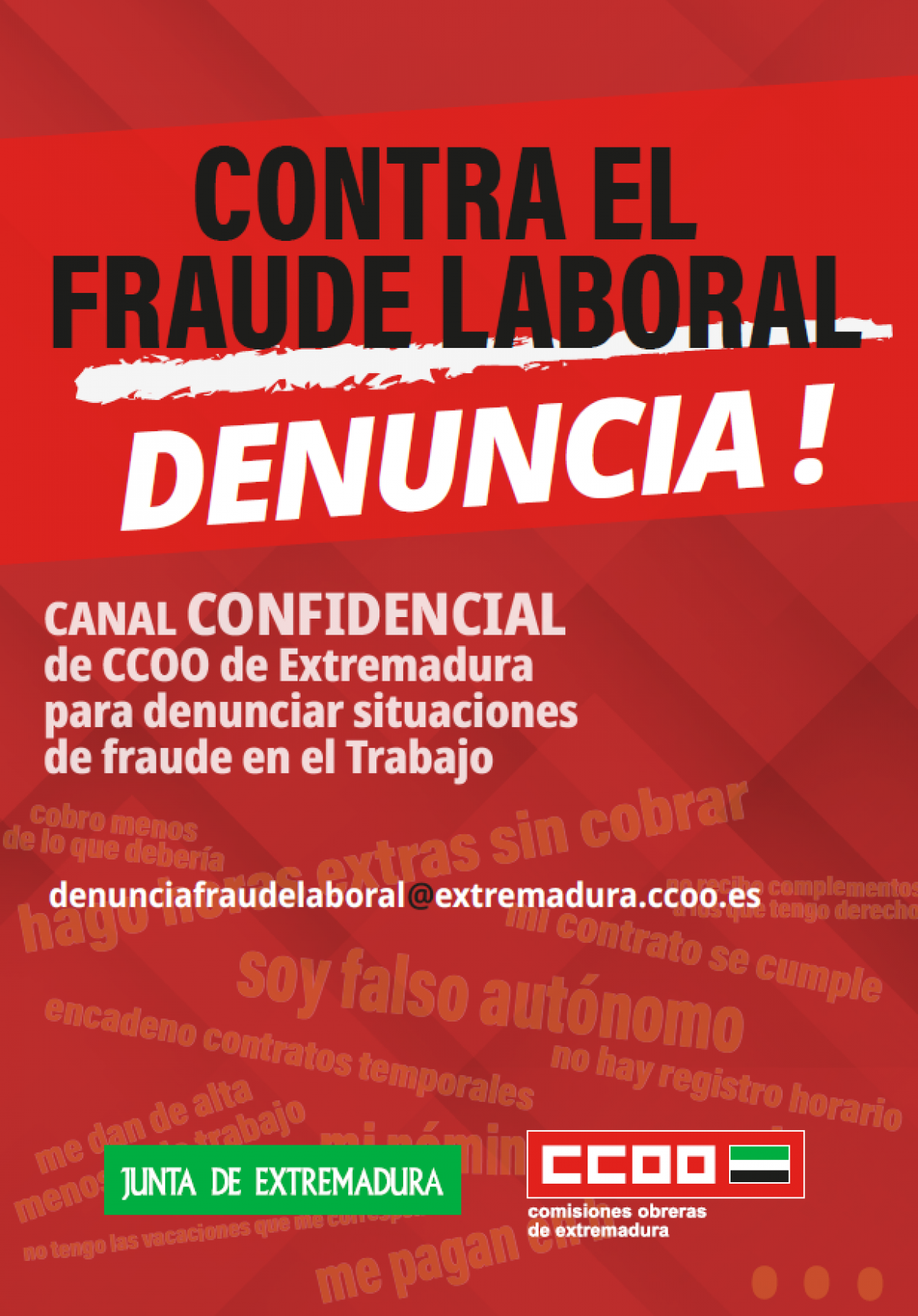 ¡CONTRA EL FRAUDE LABORAL, DENUNCIA!