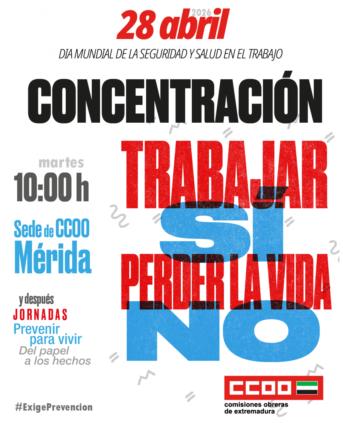 Cartel de la concentración 28A 2026