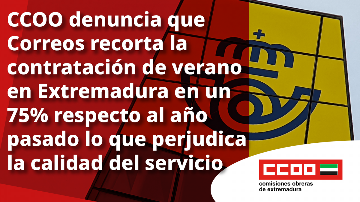 CCOO denuncia recortes en Correos