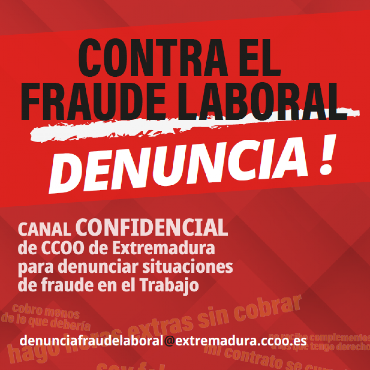 Campaña contra el Fraude Laboral en Extremadura