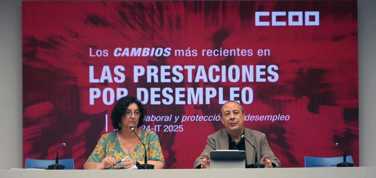 Hortensia García y Carlos Bravo presentan el informe sobre prestaciones por desempleo