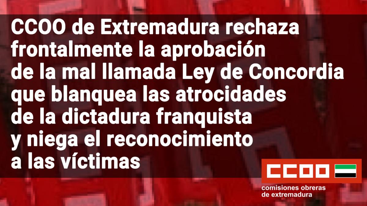 Rechazo frontal a la ley de concordia de Extremadura