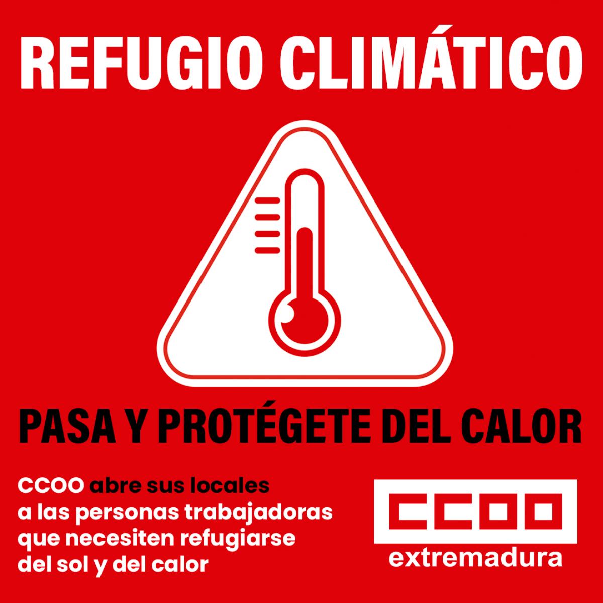 CARTEL REFUGIO CLIMTICO CCOO