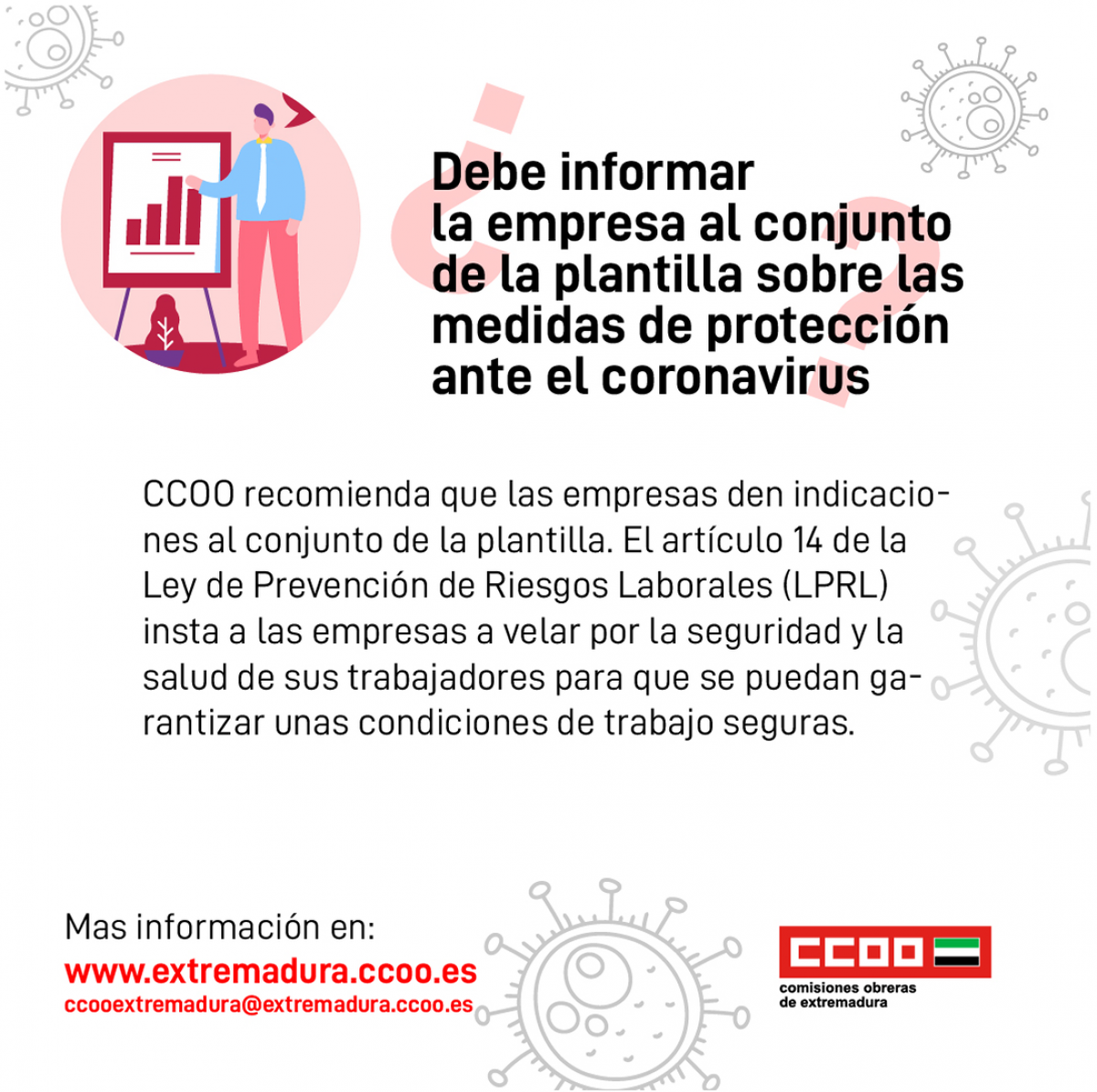 Imagen de �Debe informar la empresa al conjunto de la plantilla sobre las medidas de protecci�n ante el coronavirus?