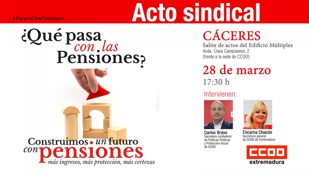 Acto sindical en Cáceres