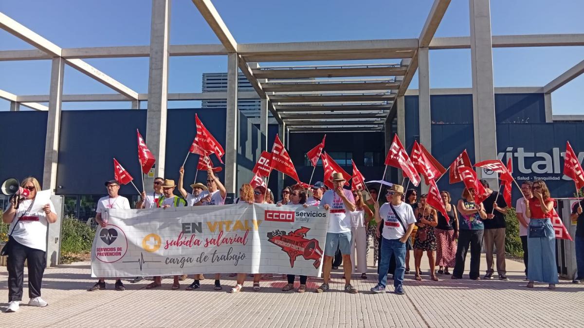 Concentración de la Federación de Servicios de CCOO
