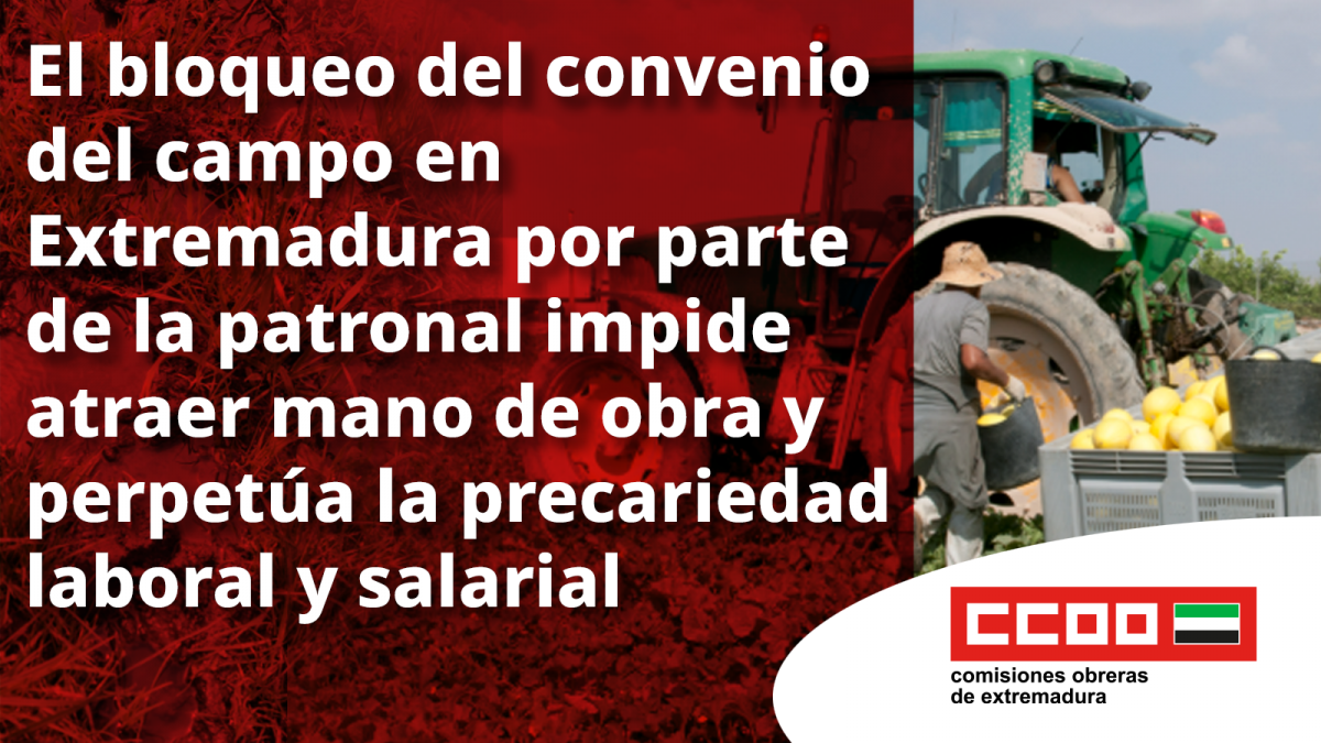 El bloqueo del convenio del campo en Extremadura impide atraer mano de obra